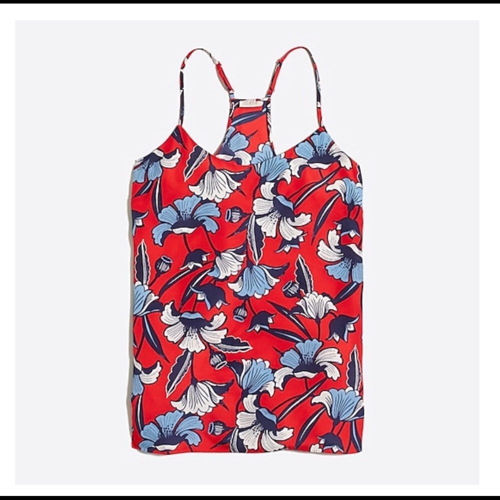 J Crew Factory 00 Printed Racerback Cami NWT